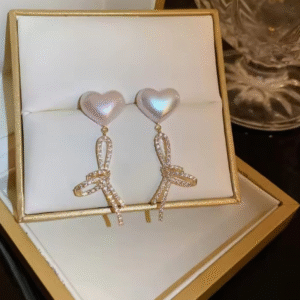 Heart Earrings Korean Style